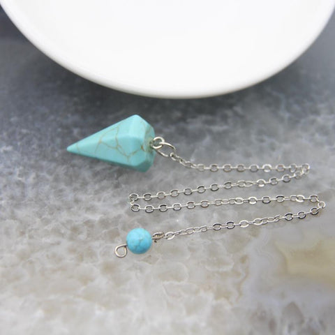 Quartz Healing Pendulum,Spiritual Small Size Necklace Jewelry-JW01180-Veeddydropshipping