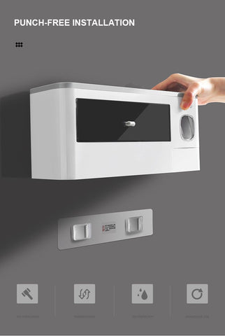 Magnetic Adsorption Inverted Toothbrush Holder-HA01016-Veeddydropshipping