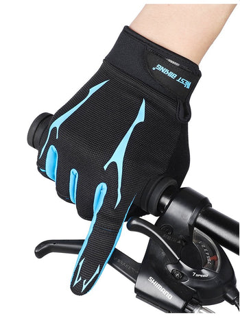 Breathable Cycling Gloves GEL Liquid Silicone Palm Non-slip Sports Full Finger Bicycle -OS01183-Veeddydropshipping