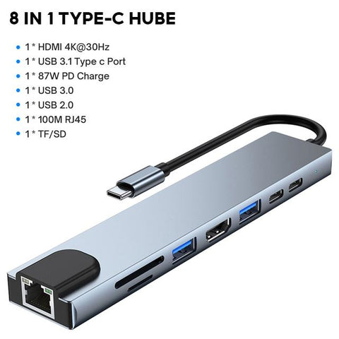 Station Hub  Adapter HDMI SD/TF Card Reader-CO00249-Veeddydropshipping