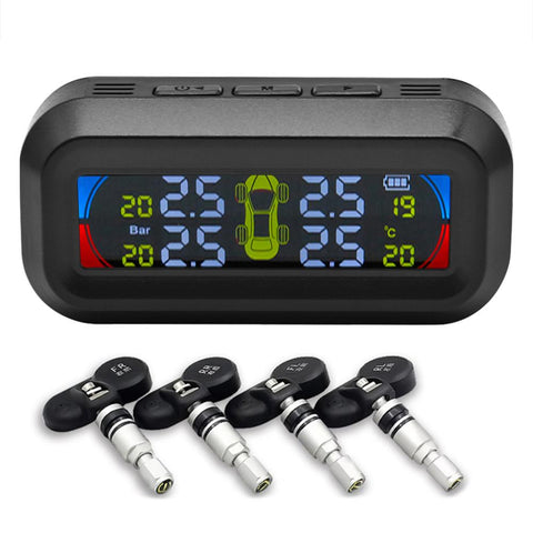 Smart Car TPMS Tire Pressure Monitoring System Solar Power Digital TMPS-AM00153-Veeddydropshipping