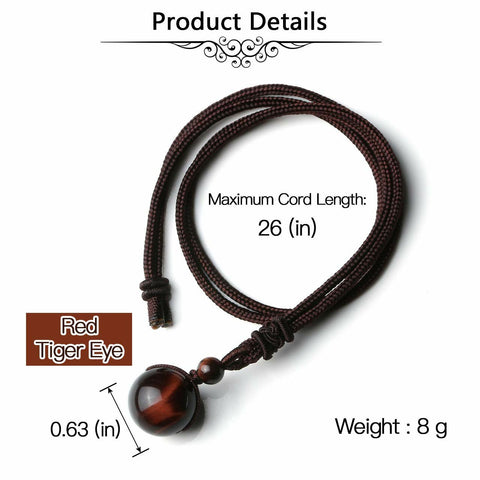 Natural Obsidian Bead Crystal Pendant Necklaces Braided -JW00249-Veeddydropshipping