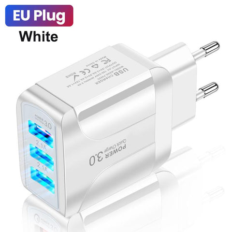 Quick Charge 3.0 For iPhone 14 Pro Max Charger 3 USB Charger Fast Charging-PA00052-Veeddydropshipping
