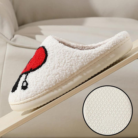 House Couples Men Fluffy Slides Cartoon Embroidery-BS01224-Veeddydropshipping