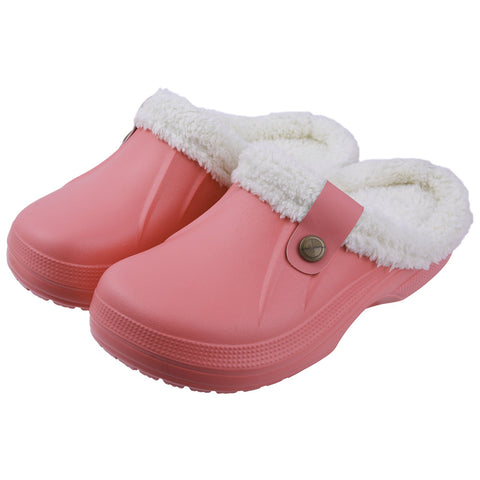 Shoes Soft Waterproof EVA Plush Slippers Female Clogs-BS01230-Veeddydropshipping