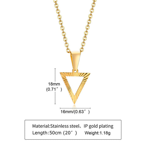 Necklace Gold Plated,Embossing Radiation Rectangle Pendant,-JW01237-Veeddydropshipping