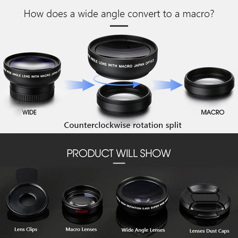 Universal Clip Mobile Phone Lens 37mm Professional-PA01231-Veeddydropshipping