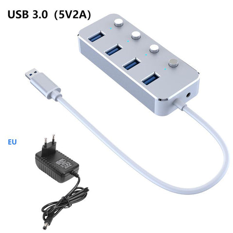 HUB With  Charger Splitter Multiple Expander With Switch-CO00246-Veeddydropshipping
