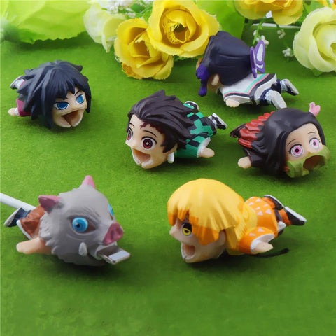Cartoon Protector Cable Charger Demon Slayer Anime USB Cable Protector Organizador -CE00133-Veeddydropshipping