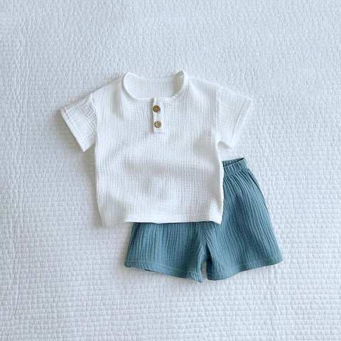 Baby Boy Clothing Set Summer Organic Cotton Children Clothing For Boy-TB00758-Veeddydropshipping