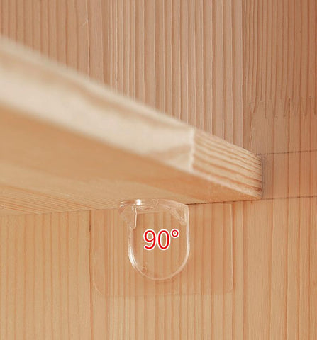 Adhesive Closet Cabinet Shelf Support Clip Wall Hanger-HA00865-Veeddydropshipping