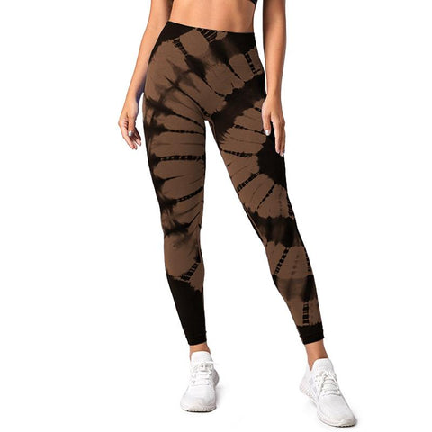 New Tie-Dye Seamless Yoga Leggings Breathable Gym High Waist Sports Leggings -OS00815-Veeddydropshipping