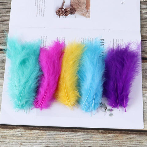 Turkey Marabou Feathers Fluffy Decorative-HA00053-Veeddydropshipping