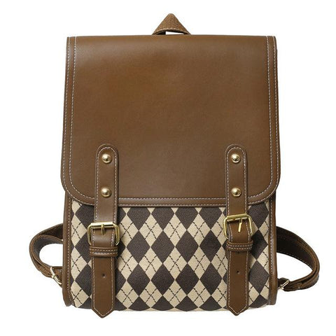 Purses High Quality Leather Female Vintage Bag School Bags Travel Bagpack-BS00051-Veeddydropshipping