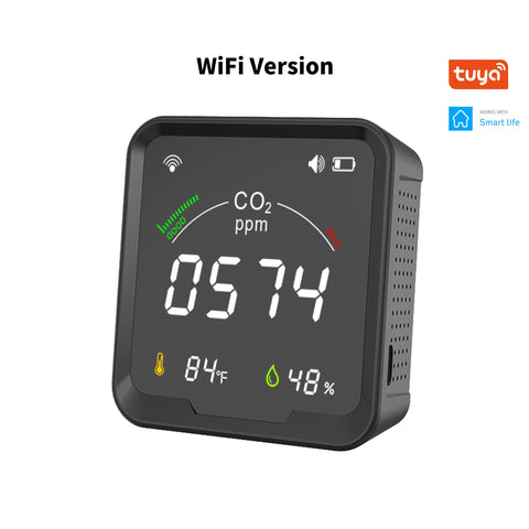 Tuya Smart WiFi CO2 Sensor Smart Carbon Dioxide Meter Temperature -CE00611-Veeddydropshipping