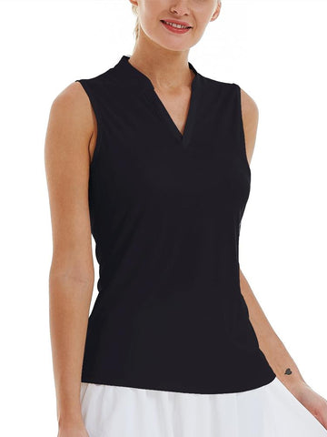 Woman Polo V-Neck with Collar Sports Shirts Quick Dry 50+UV Protection Sleeveless -OS00752-Veeddydropshipping