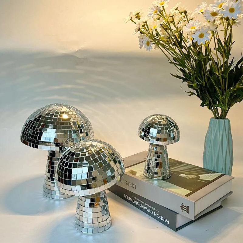 Mirror Ball Decor Reflective Mushroom Shape Ball-HA00321-Veeddydropshipping