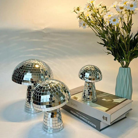 Mirror Ball Decor Reflective Mushroom Shape Ball-HA00321-Veeddydropshipping