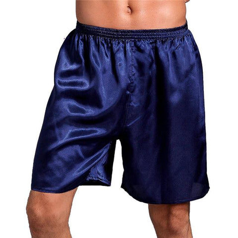 Silk Satin Pajamas Shorts Pyjamas Pants Sleep Bottoms-MF01451-Veeddydropshipping
