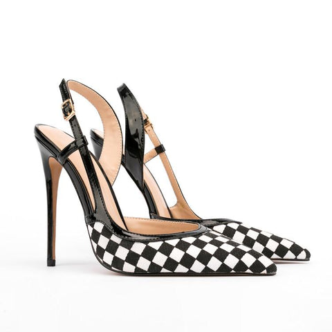 Women Shoes Fashion Letter Style Stiletto Heel Women&#39;s Party-BS00868-Veeddydropshipping