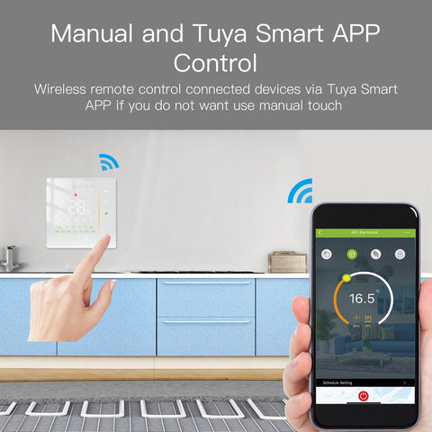 MOES WiFi Water/Electric Floor Heating Thermostat Zigbee Water Gas Boiler-TI01113-Veeddydropshipping
