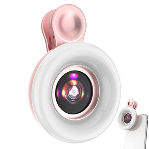 15X Macro HD Camera Lens Mobile Phone Lens LED Selfie Ring Flash Lamp Ring Clip Fill Light Universal-PA00649-Veeddydropshipping