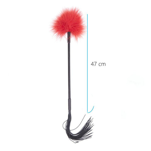 Flirt Tickle Erotic Feather with Fetish Punish Leather Spank Whip for Men Women -BH01336-Veeddydropshipping