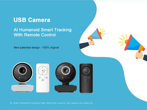 Auto Tracking Web Camera With Remote Control Microphone  -CO00130-Veeddydropshipping