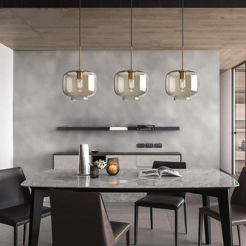 Modern hanging loft Glass Pendant Light-TI00339-Veeddydropshipping
