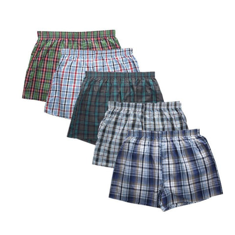 panties Underwear male Boxers Shorts Casual Sleep Underpants Plaid-MF01441-Veeddydropshipping