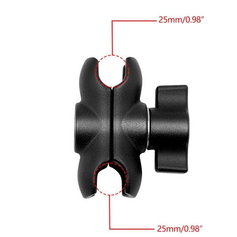 25mm Ballhead Double for Head Clamp Kit Motorcycle Double C -CE00430-Veeddydropshipping