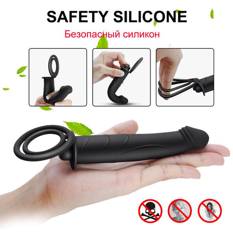 Double Penetration Vibrator Sex Toys For Couples Strapon Dildo Vibrator  Strap On -BH01254-Veeddydropshipping