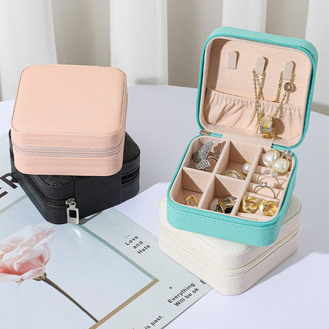 Mini Jewelry Box PU Leather Organizer-HA00781-Veeddydropshipping