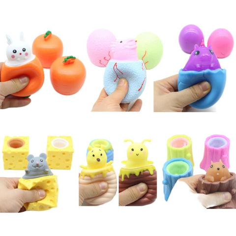 Cheese Series Squishy Toys Cartoon Mouse Rabbit Chick Panda Frog-TB01519-Veeddydropshipping