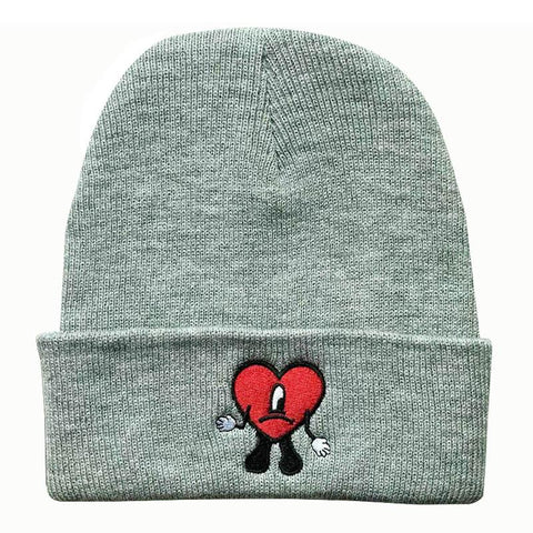 Autumn Winter Warm Hat Bad Bunny Embroidery-MF00990-Veeddydropshipping