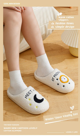 Slippers Cushion Slides Soft Warm Comfort Flat Fur Woman-BS01086-Veeddydropshipping