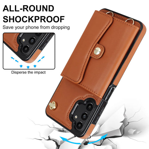 Luxury Leather Phone Case For Samsung Galaxy A73 A71 A70 A53 A52 A51 A50-PA00233-Veeddydropshipping
