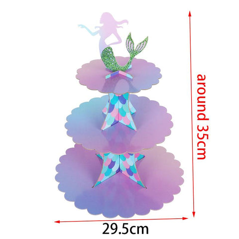 Little Mermaid Party Cake Toppers Wrappers Set-HA00700-Veeddydropshipping