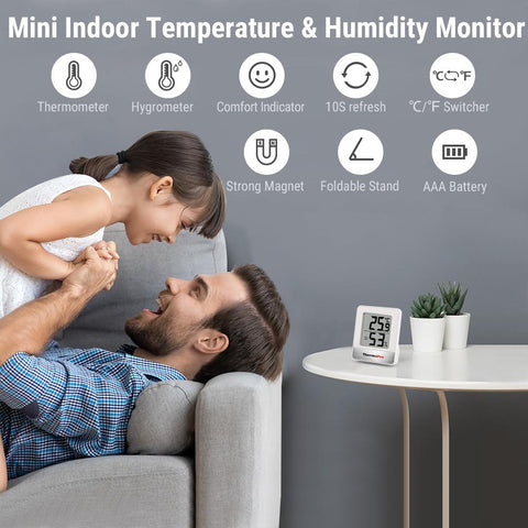 Thermometer Hygrometer Indoor Weather Station-HA00982-Veeddydropshipping