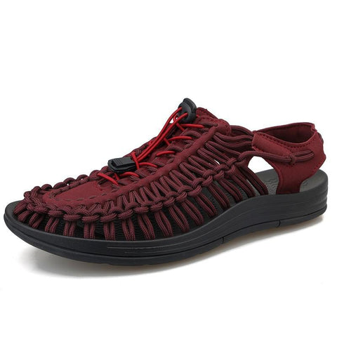 Handmade Weaving Design Beach Shoes Breathable Casual Flat-BS00826-Veeddydropshipping