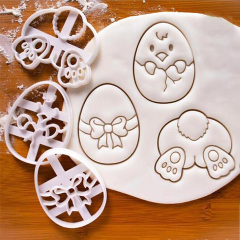 Easter cake Bunny Egg Cookie Embosser Mold Chick-HA00620-Veeddydropshipping
