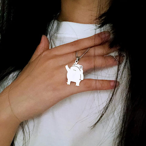 Steel Pendant Necklace For Women Men Cute Korean Fashion -JW01193-Veeddydropshipping