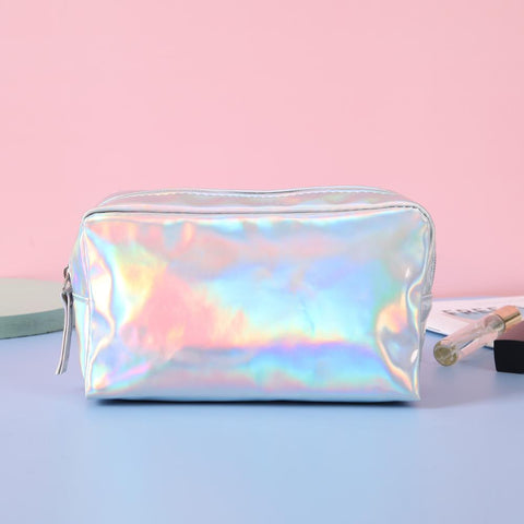 Bag Portable Square Laser Makeup Case Organizer Wash-BS00571-Veeddydropshipping
