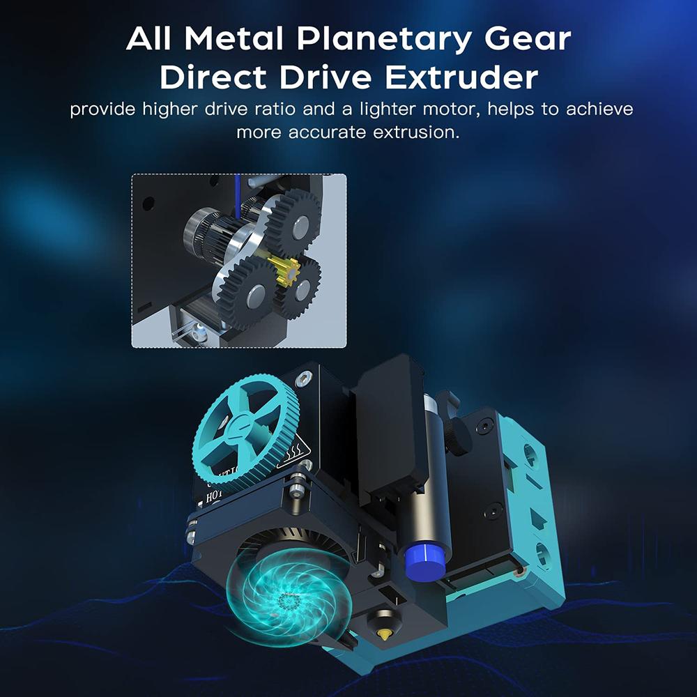 3D printer all metal hot end planetary double gear direct drive 25 point automatic leveling-Veeddydropshipping