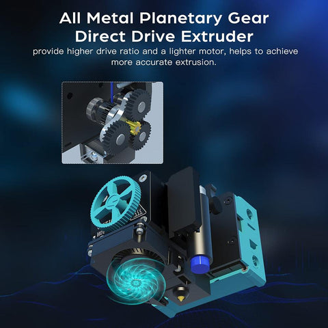 3D printer all metal hot end planetary double gear direct drive 25 point automatic leveling-Veeddydropshipping