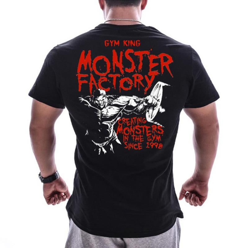 New Fitness Suit O-Neck Short Sleeve Men's T-shirt Top-Veeddydropshipping