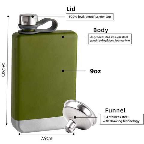 Premium Hip Flask Stainless Steel Hip-HA01246-Veeddydropshipping