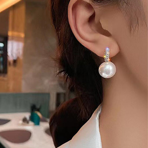 Fashion Pearl Earrings Jewelry Zircon Drop Earrings for Women -JW01437-Veeddydropshipping