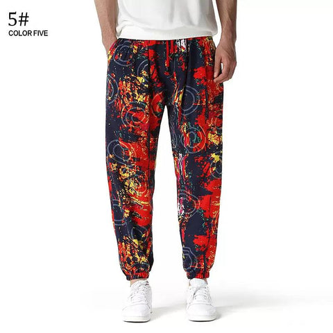 Cotton Linen Sport Joggers Casual Trouser-MF00632-Veeddydropshipping