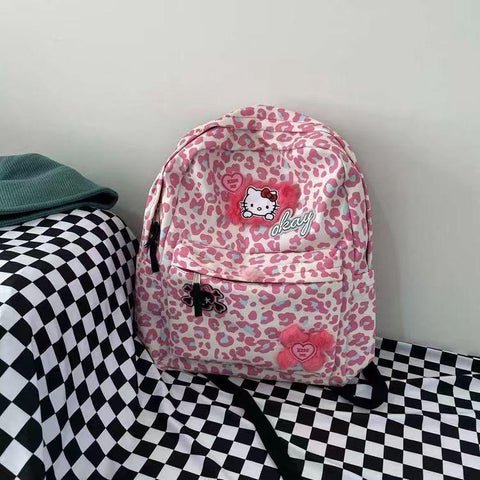 Hellokitty School Bag High School Student Kitty Cat School Bag-TB00078-Veeddydropshipping